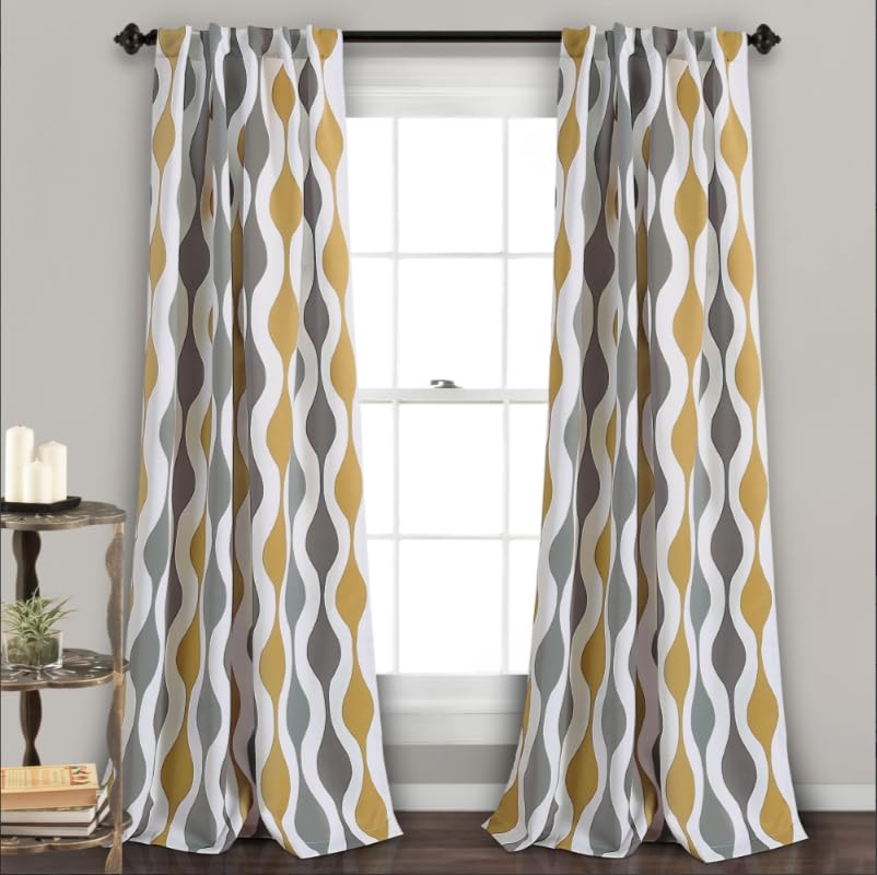 INtex Curtains House Light Filtering Window Curtain with Back Tab Design, Linen Velvet Fabric - 1 Piece