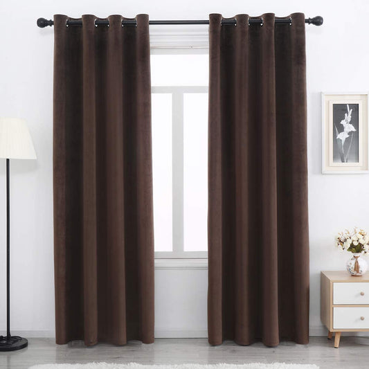 INtex CURTAINS HOUSE Elegant Velvet Curtains - Thermal Insulated Curtains for Living Room,steel Grommets - Light Blocking Shades - 2 panels