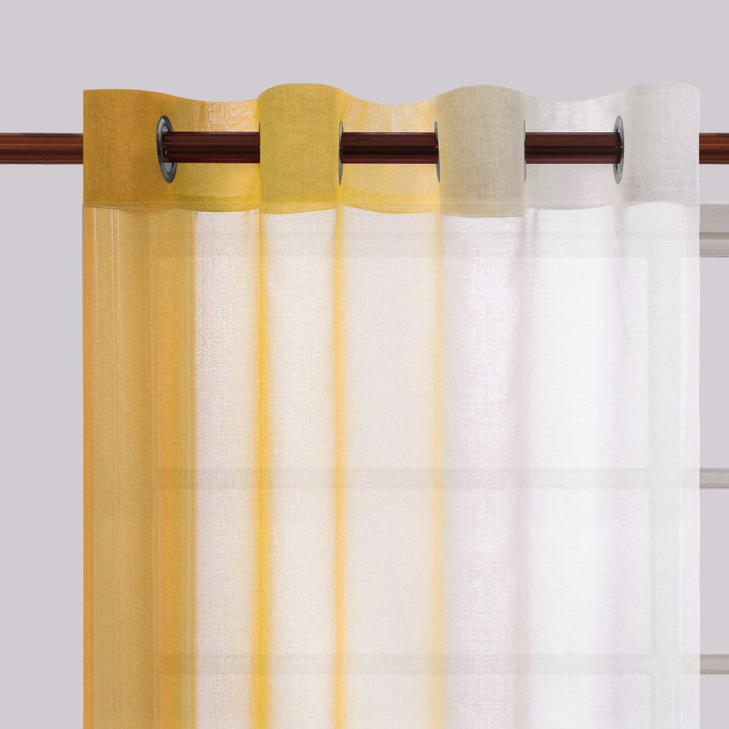 INtex CURTAINS HOUSE Modern Design Voile chiffon Curtains - Gradient colours- steel Grommets - 2 pieces - for living rooms and bedrooms