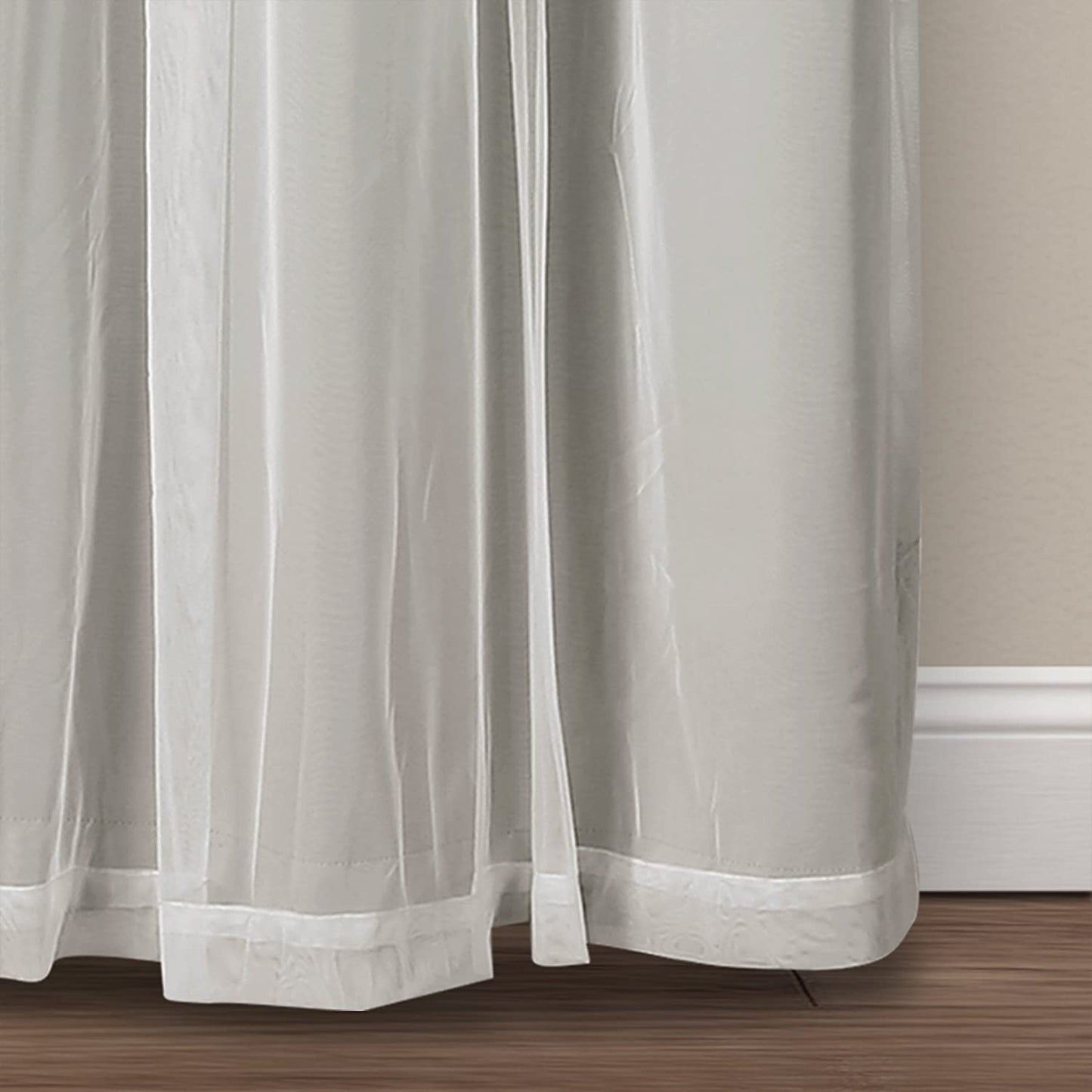 INtex CURTAINS HOUSE Voile Sheer Panel Pair with Insulated Blackout Room Dark,Rich steel Grommet, Set of 1 Panel