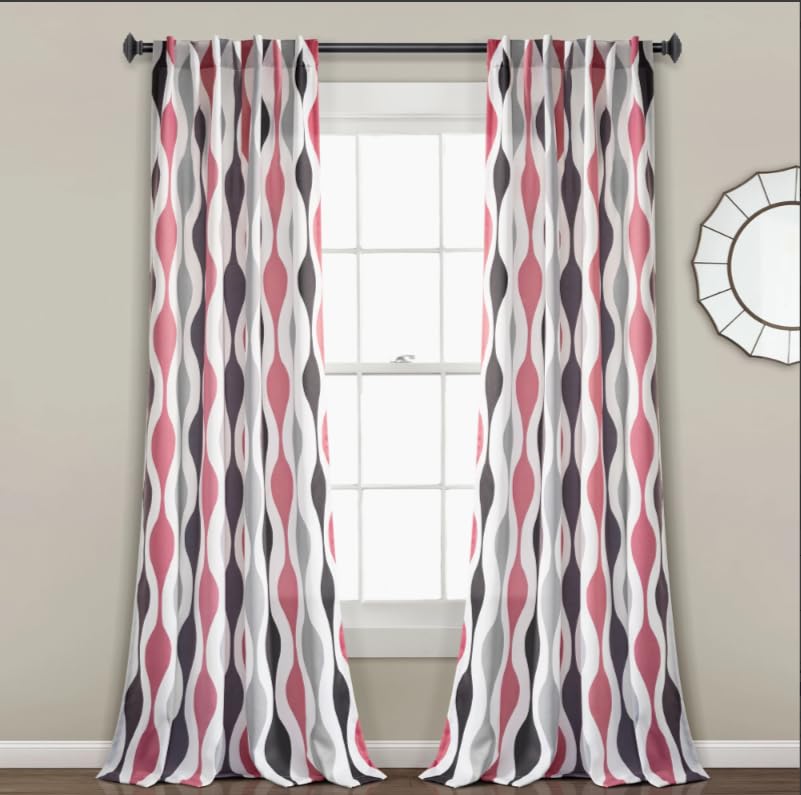 INtex Curtains House Light Filtering Window Curtain with Back Tab Design, Linen Velvet Fabric - 1 Piece