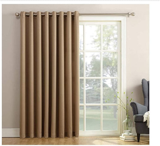 INtex CURTAINS HOUSE Blackout Curtains - Soft Peachy Texture Thermal Insulating Curtains-Silver Steel Grommets Blackout For Living Rooms And Bedrooms - 1 Panel