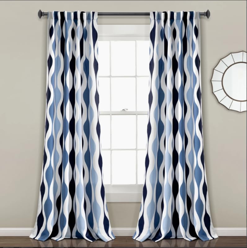 INtex Curtains House Light Filtering Window Curtain with Back Tab Design, Linen Velvet Fabric - 1 Piece