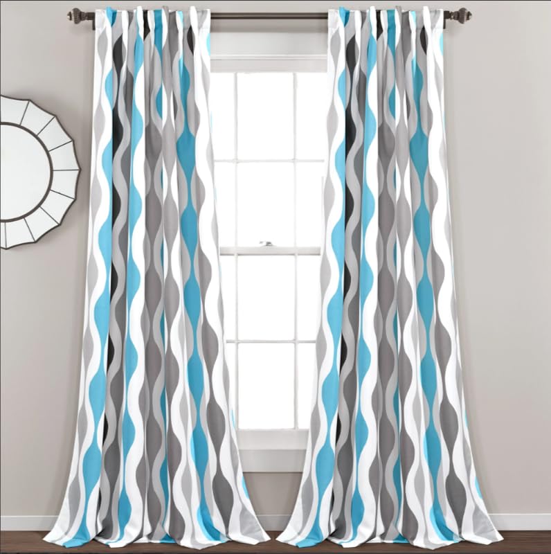 INtex Curtains House Light Filtering Window Curtain with Back Tab Design, Linen Velvet Fabric - 1 Piece