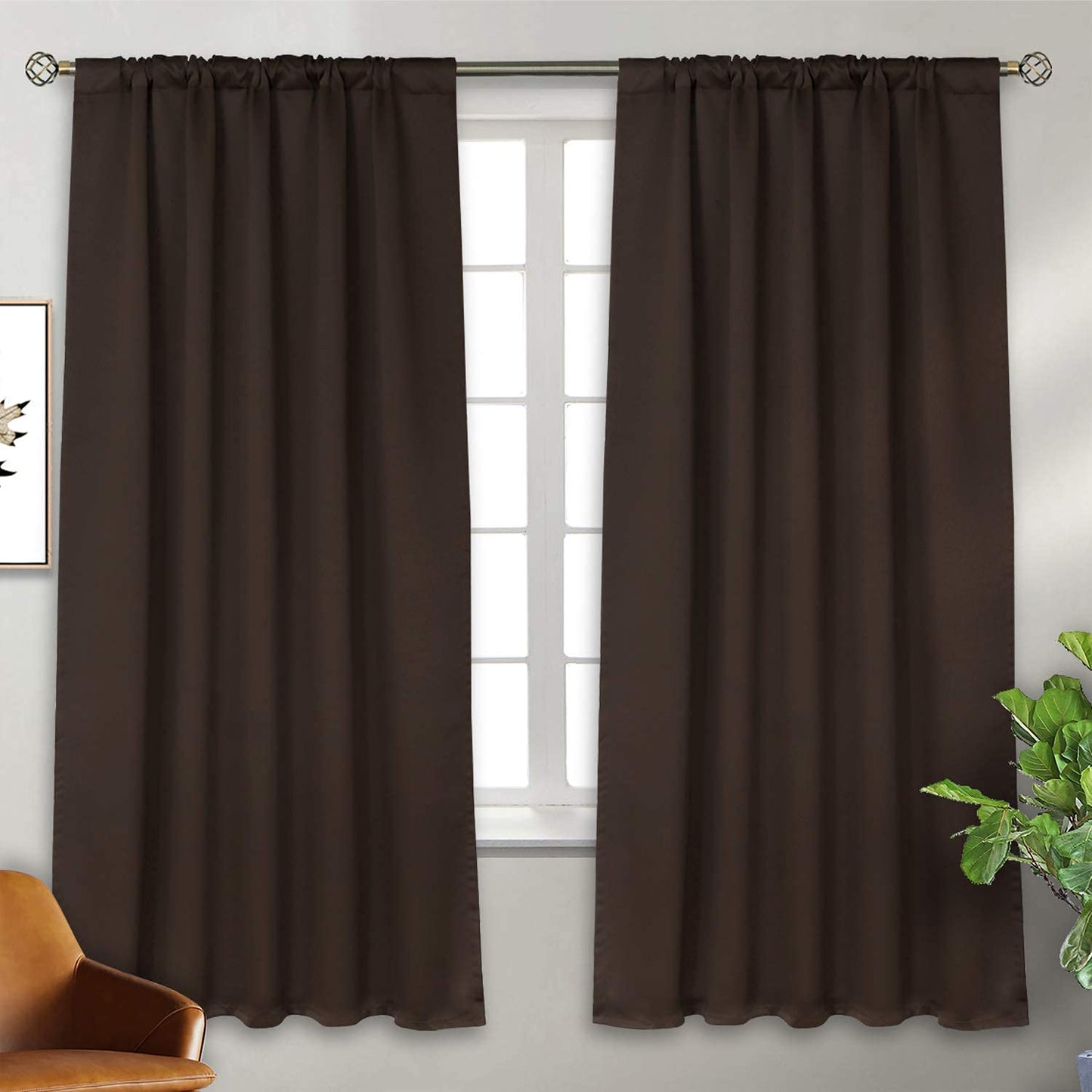 INtex CURTAINS HOUSE Elegant Blackout Curtains-Back Tap design-thermal Insulated fabric-for room Darkness - 1 Piece