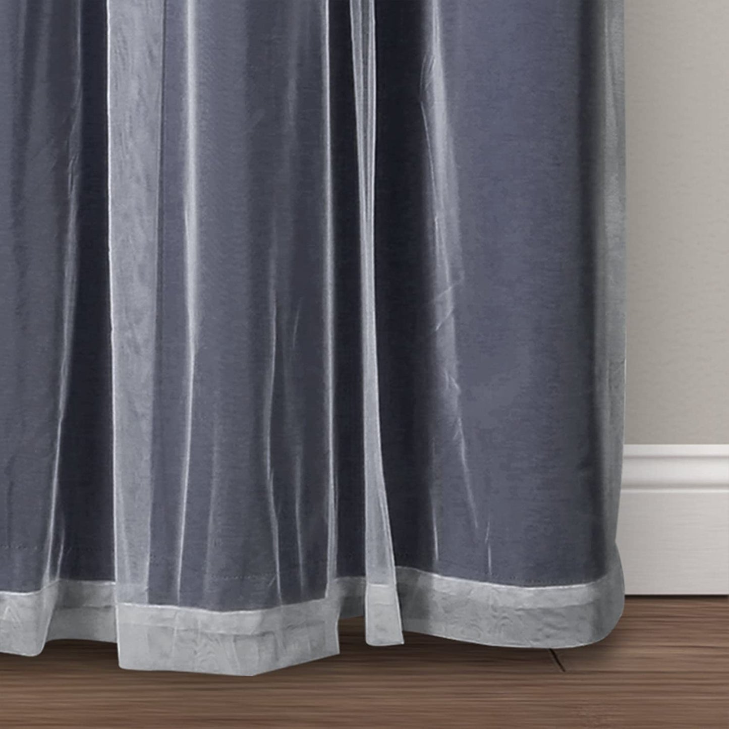 INtex CURTAINS HOUSE Voile Sheer Panel Pair with Insulated Blackout Room Dark,Rich steel Grommet, Set of 1 Panel