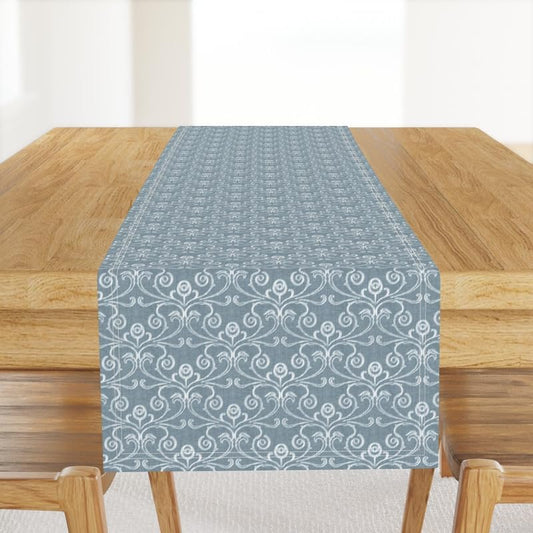 INtex Home Linen-Look Table Runner, Meadow Breeze Printed Floral Design, Wrinkle-Resistant Fabric for Dining Occasions Events and Daily Use, Decorative 1 Piece