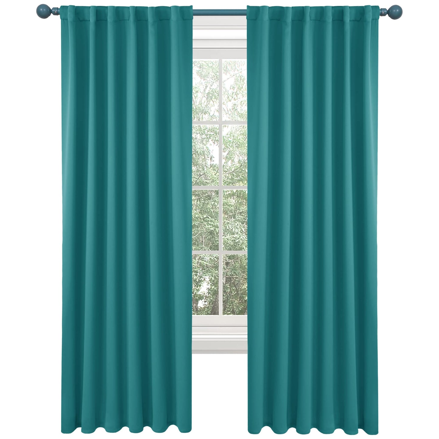 INtex CURTAINS HOUSE Elegant Blackout Curtains-Back Tap design-thermal Insulated fabric-for room Darkness - 1 Piece