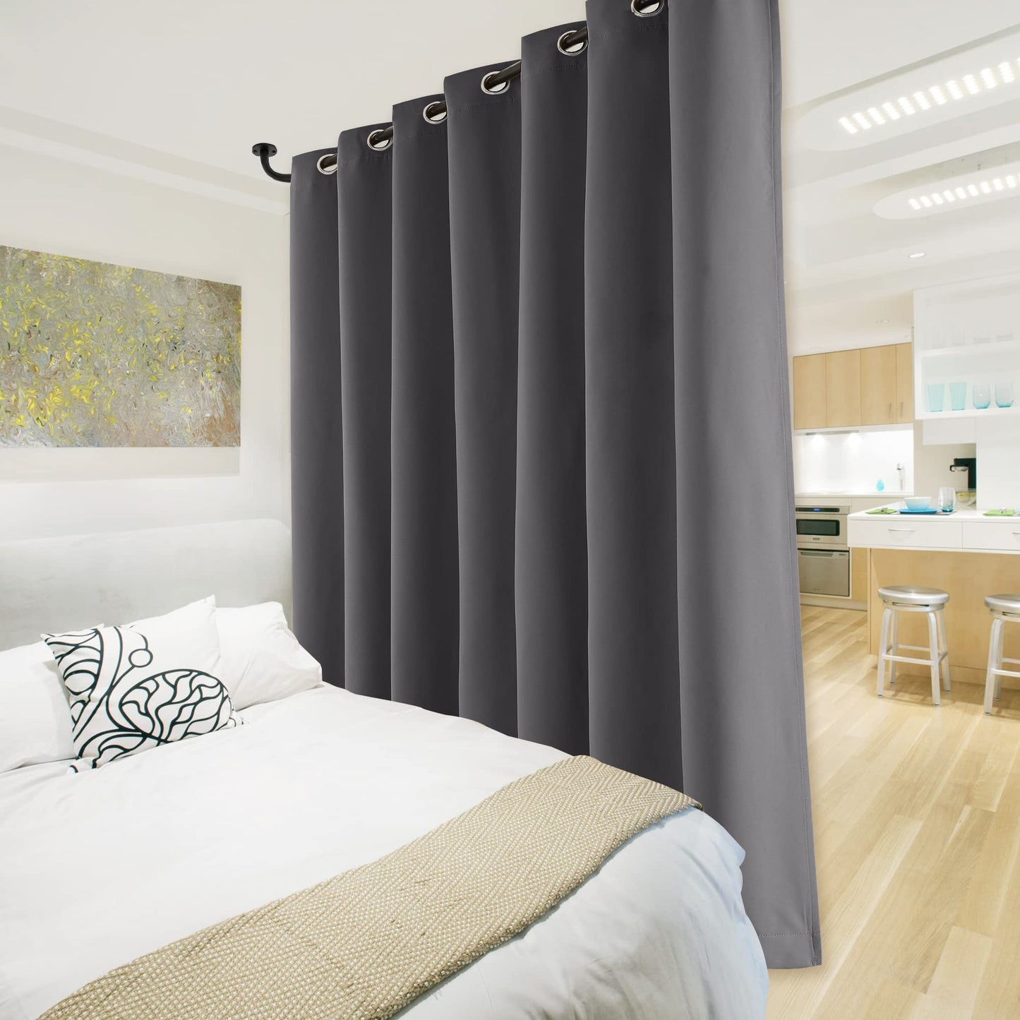 INtex CURTAINS HOUSE 100% Blackout curtains - thermal insulated blackout fabric - two layers fully darkness curtain