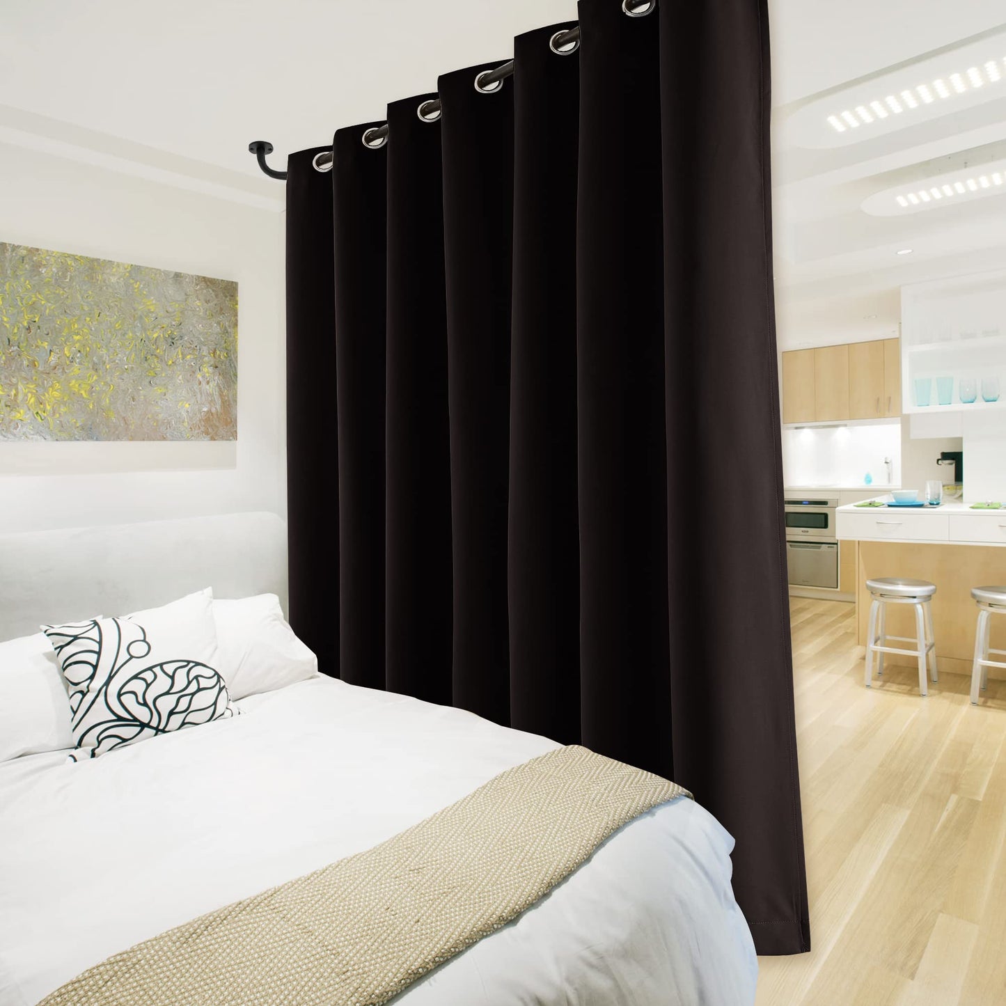 INtex CURTAINS HOUSE 100% Blackout curtains - thermal insulated blackout fabric - two layers fully darkness curtain