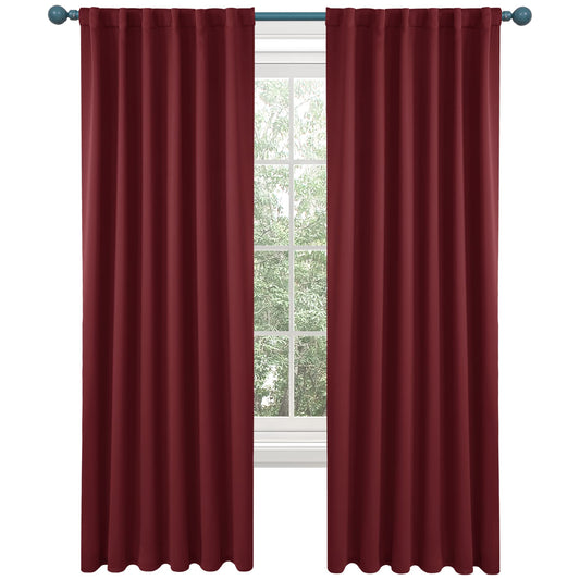 INtex CURTAINS HOUSE Elegant Blackout Curtains-Back Tap design-thermal Insulated fabric-for room Darkness - 1 Piece