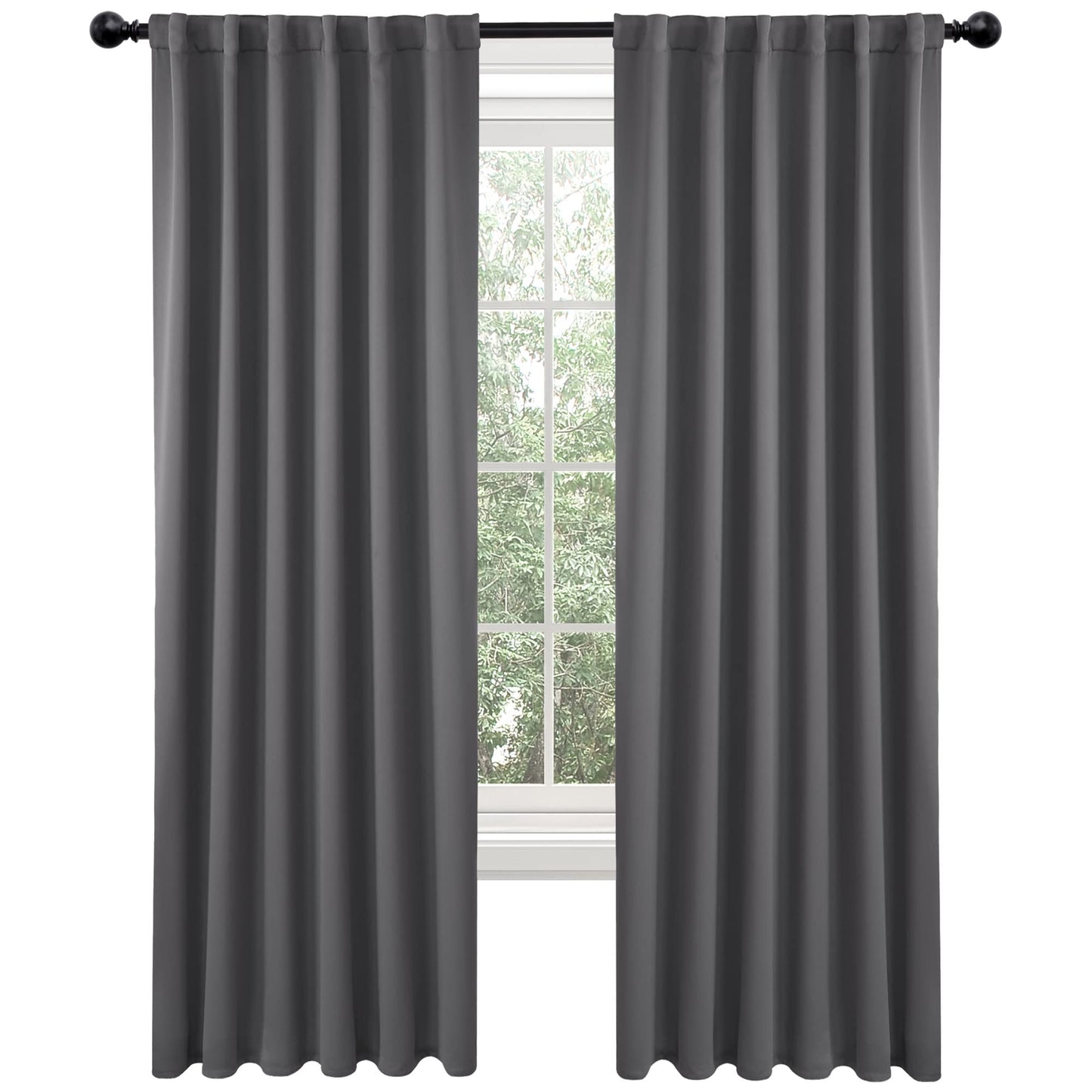 INtex CURTAINS HOUSE Elegant Blackout Curtains-Back Tap design-thermal Insulated fabric-for room Darkness - 1 Piece