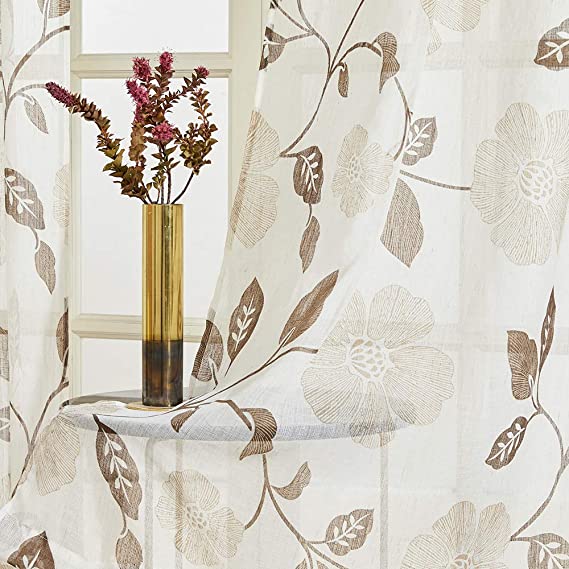 Linen Semi Transparent Curtain - Silver Normal Tape