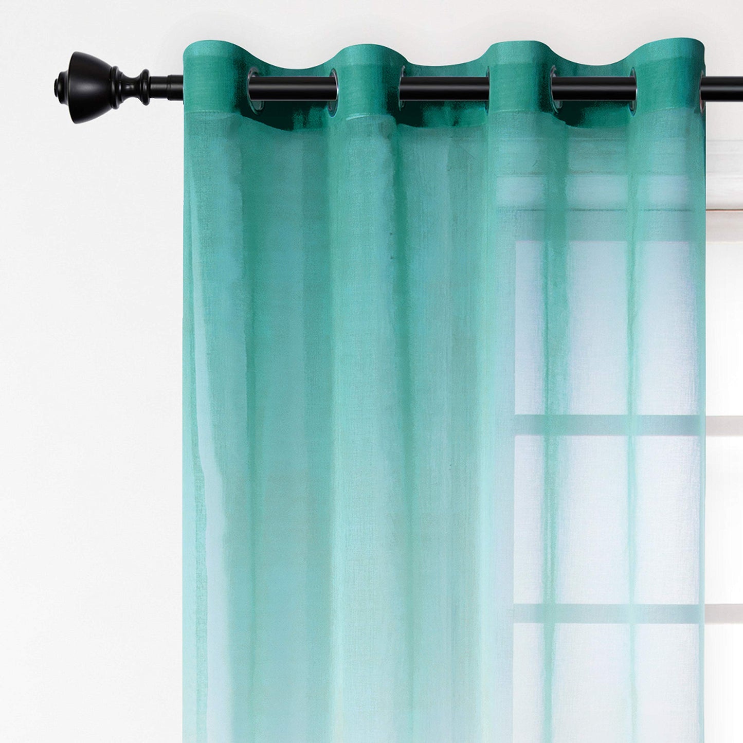 ‎INtex CURTAINS HOUSE Luxury Voile Curtains - Gradient colours - Steel Grommets - 1 Piece