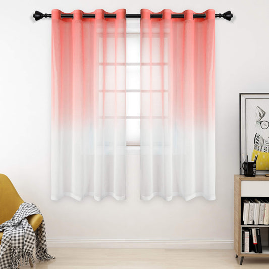 INtex CURTAINS HOUSE ‎ Luxury Voile - Gradient colours - Steel Grommets - 1 Piece Kashmir