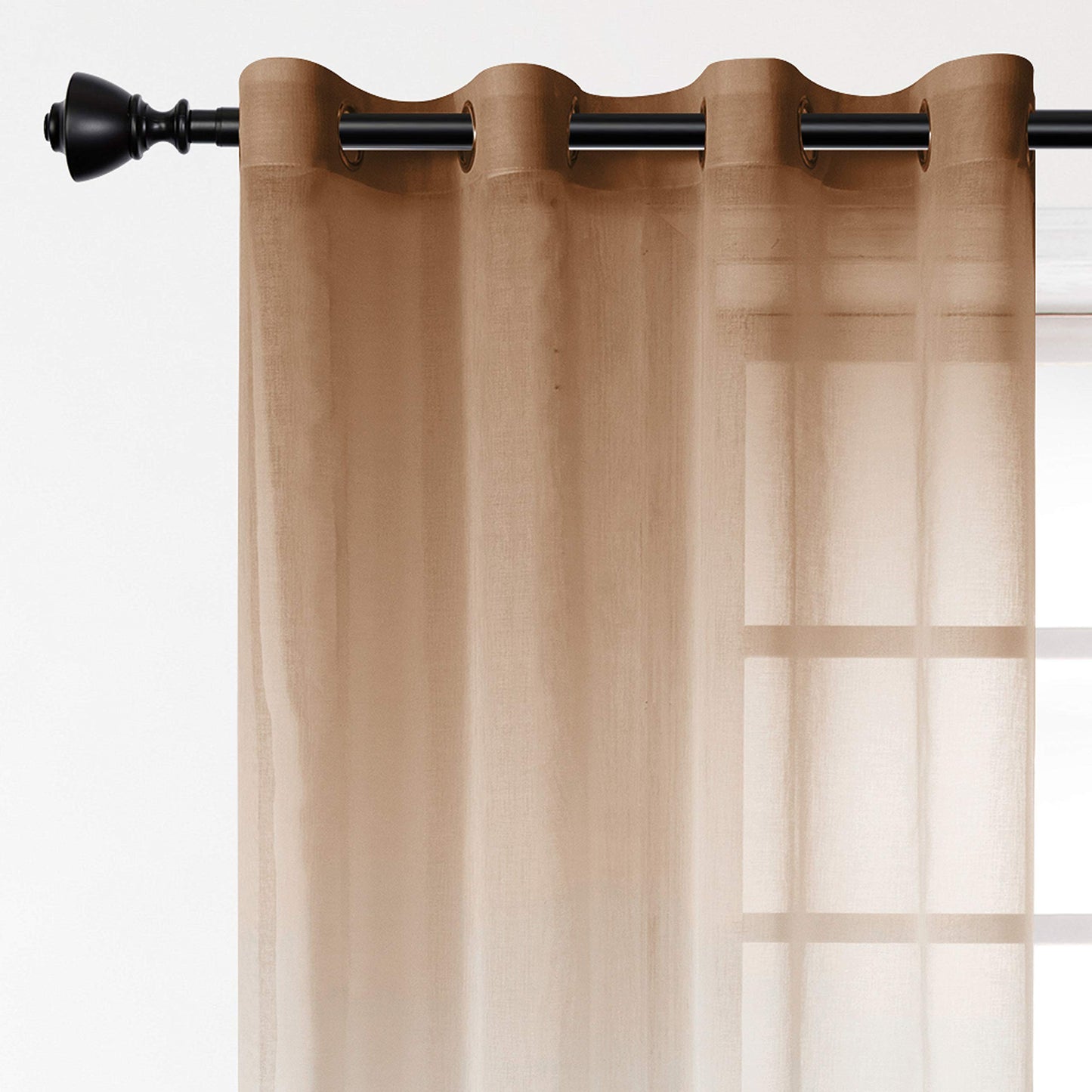 ‎INtex CURTAINS HOUSE Luxury Voile Curtains - Gradient colours - Steel Grommets - 1 Piece