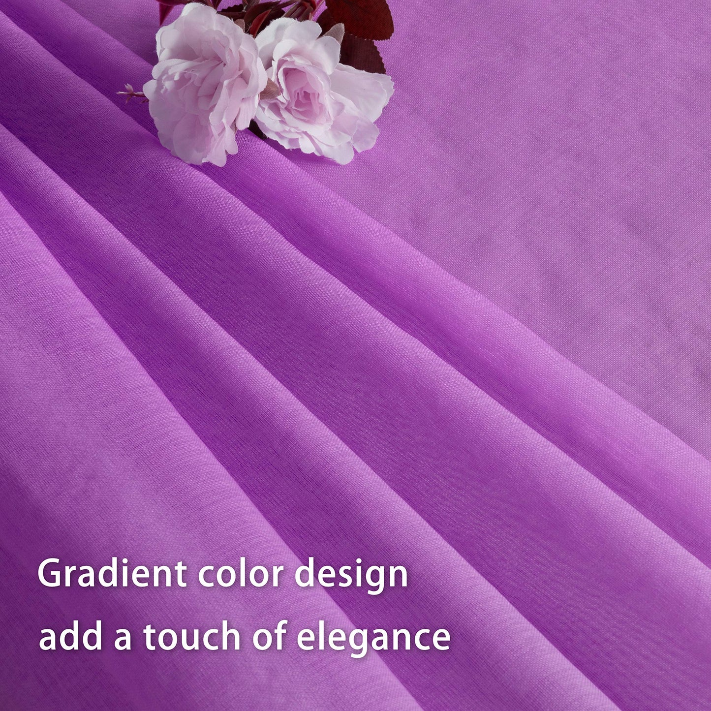 ‎INtex CURTAINS HOUSE Luxury Voile Curtains - Gradient colours - Steel Grommets - 1 Piece