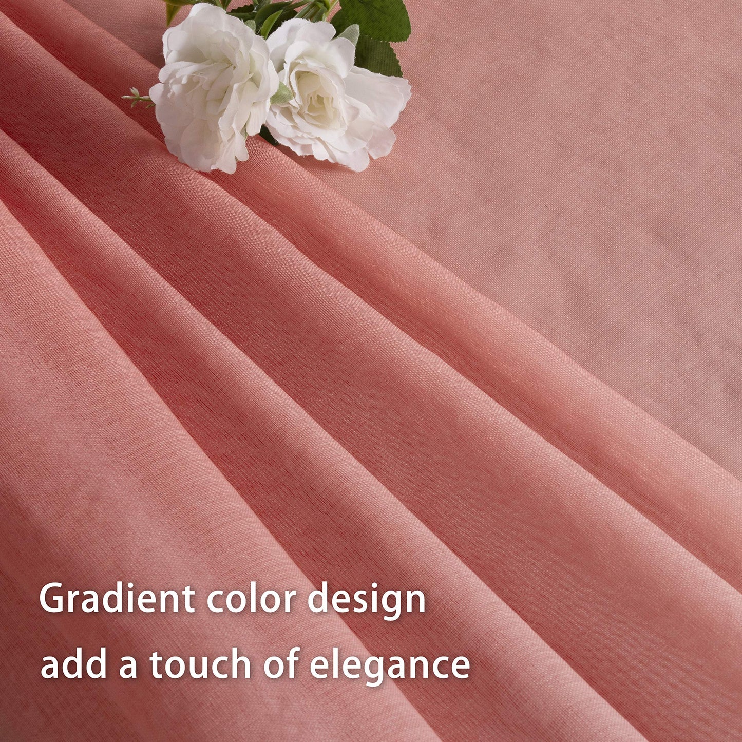 ‎INtex CURTAINS HOUSE Luxury Voile Curtains - Gradient colours - Steel Grommets - 1 Piece